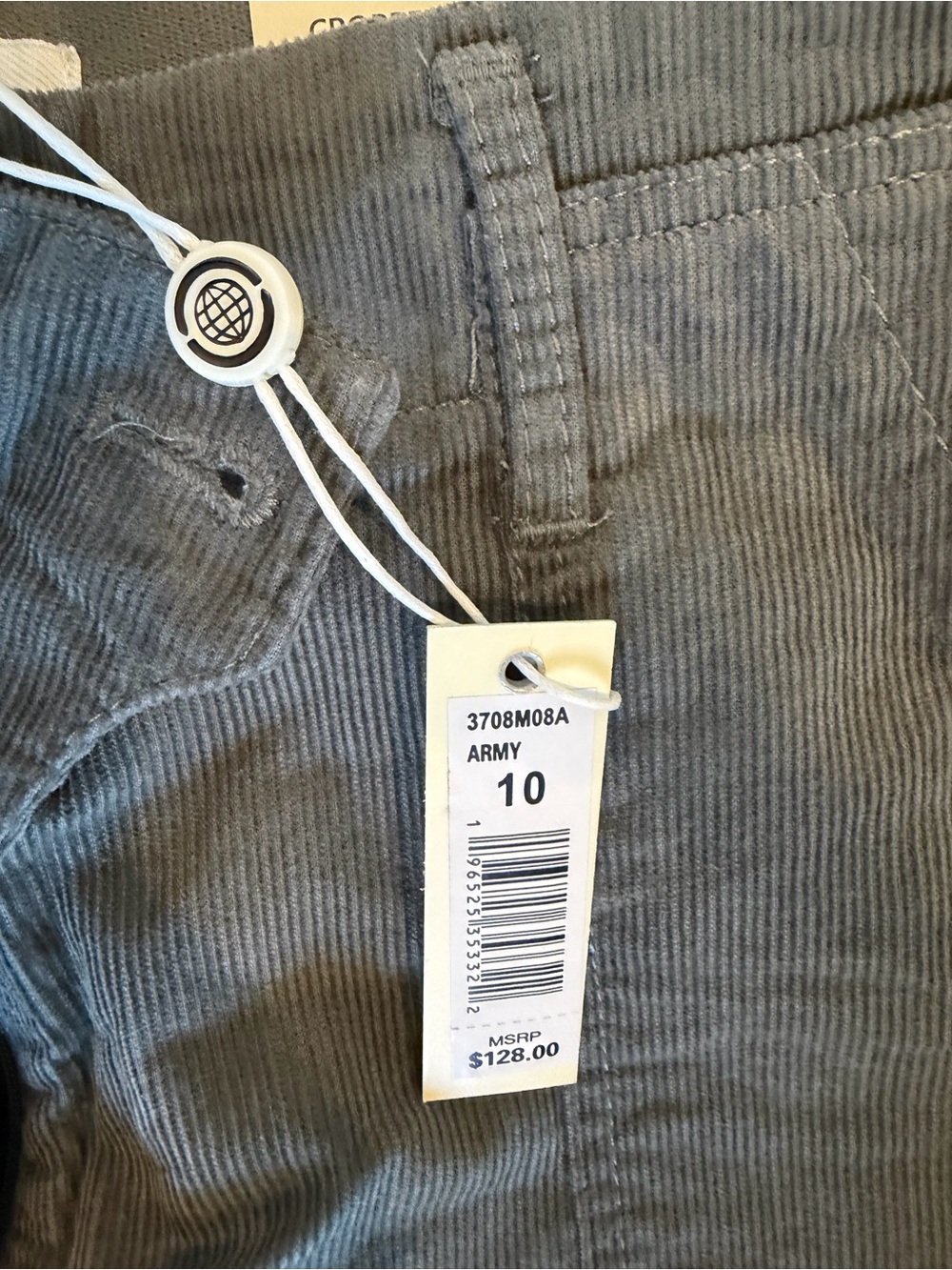 Max Studio Olive Green Corduroy Wide-Leg Pants - Picture 3 of 5